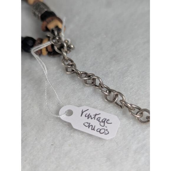 Vintage Chico's necklace 2" pendant necklace 27- 20 .5" GUCEarthy assorted beads - Picture 7 of 7